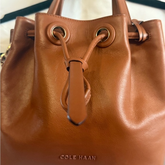Cole Haan Tan Leather Shoulder Bag - Picture 1 of 9
